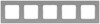Миниатюра фото рамка для розеток и выключателей эра серия 12 12-5205-03 на 5 постов, классик, алюминий б0067750 | 220svet.ru