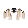 Миниатюра фото потолочная люстра arte lamp leo a7027pl-6bk | 220svet.ru
