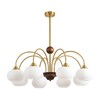 Миниатюра фото потолочная люстра на штанге lumion larina 8323/8c латунь/коричневый | 220svet.ru