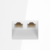 Миниатюра фото розетка компьютерная встраиваемая двойная rj45+rj45 кат.6 voltum s70 vls060201 (белый глянцевый) | 220svet.ru