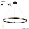 Миниатюра фото подвесной светодиодный светильник crystal lux fernando sp88w led black/gold | 220svet.ru