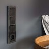 Миниатюра фото выключатель двухклавишный проходной werkel черные матовый w1122008 | 220svet.ru