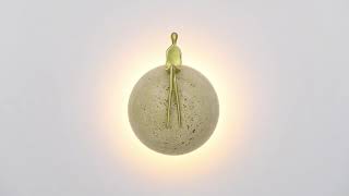 Миниатюра фото настенный светильник odeon light confucius 7011/5wlu бежевый | 220svet.ru