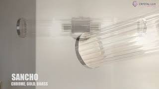 Миниатюра фото подсветка для зеркал crystal lux sancho ap2 gold | 220svet.ru